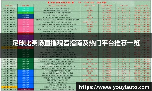 足球比赛场直播观看指南及热门平台推荐一览